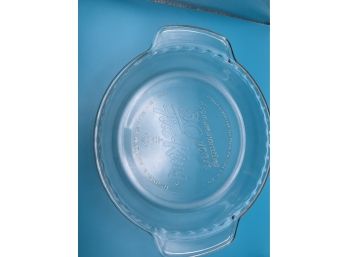 Anchor Hocking FIRE-KING Pie Plate 50th Anniversary Clear Glass 9 1/4'