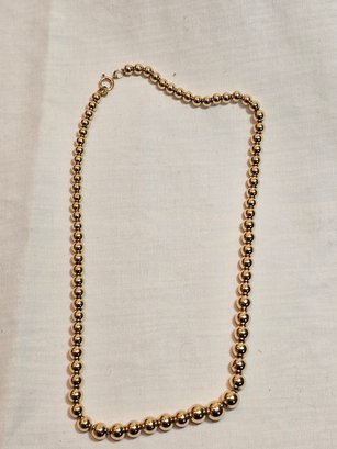 14k Gold Beads Necklace