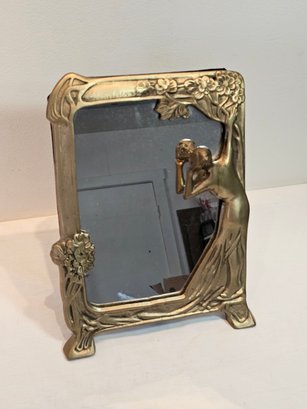 Antique Brass Mirror Small