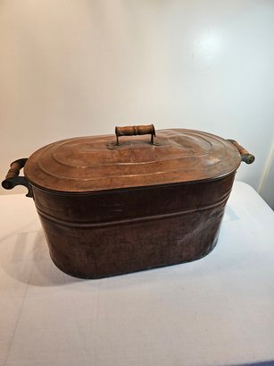 Large Copper Tub With Cover