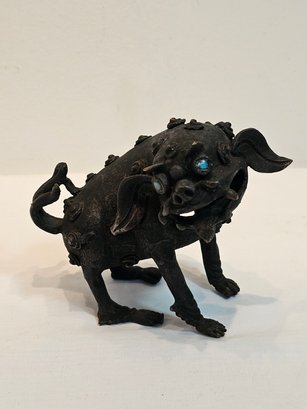 Antique Bronze Foo Dog Sculpture