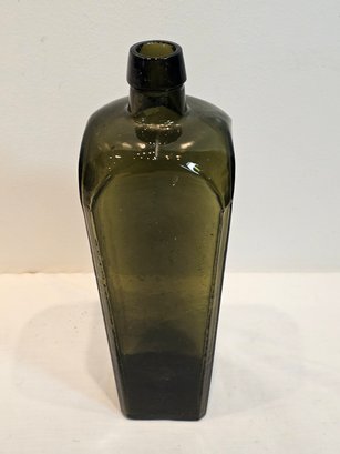 Antique Olive Glass Bottle