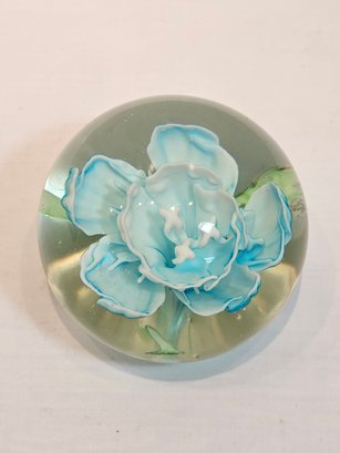 Flower Art Glass Paperweight