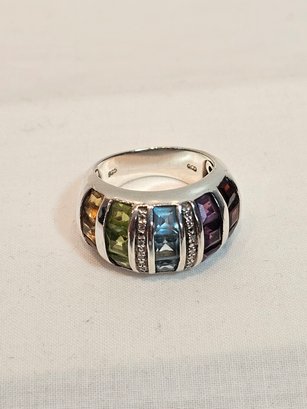 Sterling And Stones Ring