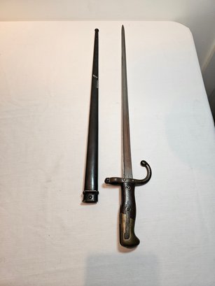 French Grass Bayonet With Scabbard
