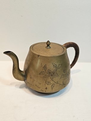 Chinese Export Brass Teapot