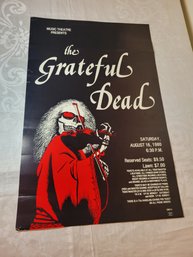 Grateful Dead Aug 16 1980 Original Concert Poster