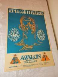 13th Floor Elevators Quicksilver Messenger Service Avalon Ballroom 1966 Original Concert Poster