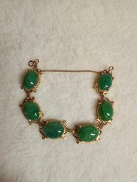 14k Gold With Jade Bracelet