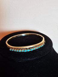 14k Gold With Turquoise Bracelet