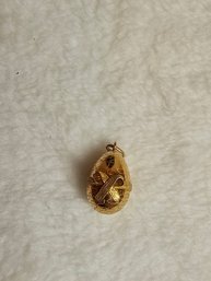 18k Gold Egg Pendant