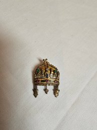 Antique Hungarian Crown Brooch