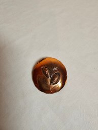 Vintage Stuart Nye Signed Copper Brooch