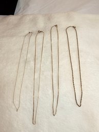 Four 14k Gold Chains Lot