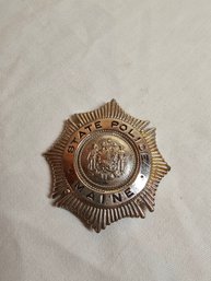 Vintage Maine State Police Badge