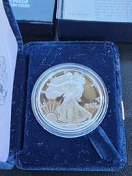 1995 P Silver Eagle Proof Coin With Box And Paper