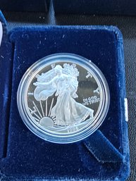 1996 P Silver Eagle Proof Coin With Box And Papers