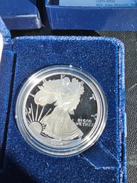 1994 - P Silver Eagle Proof Coin With Box And Paperwork