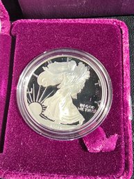 1993 - P Silver Eagle Proof Coin With Box And Paperwork