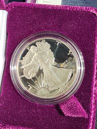 1989 - S Silver Eagle Proof Coin With Box And Paperwork