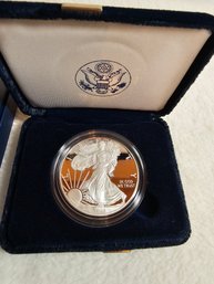 2008 W 1 Ounce Silver Eagle Proof Coin With Box And Paperwork