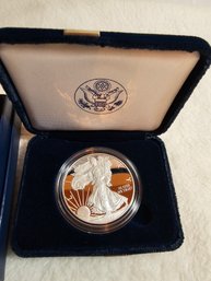 2012 W 1 Oz Silver Eagle Proof Coin In Box With Paperwork