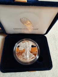 2015 Silver Eagle 1 Oz Proof Coin In Box With Paperwork