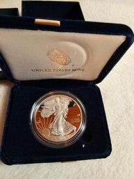 2017 W Silver Eagle Proof 1 Oz Coin In Box With Paperwork