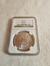 1896 Morgan Silver Dollar NGC Graded MS64