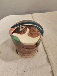 Peacock And Flamingo Candy Jar