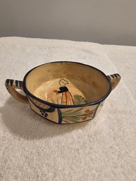 Antique Hand Painted Soup Bowl