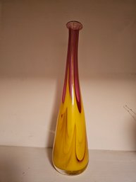 Murano Flower Vase Signed Jim M 06