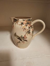 Hand Painted Stoneware Pitcher