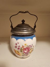 Antique English Biscuit Jar Numbered