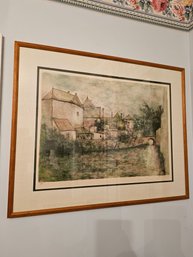 Bernard Gartner Signed Lithograph River Under The Bridge