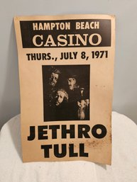 Jethro Tull Original Concert Poster