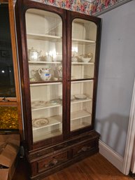 Large Antique Wooden Display Case