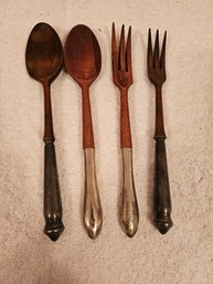 Silver Handled Wood Cutlery