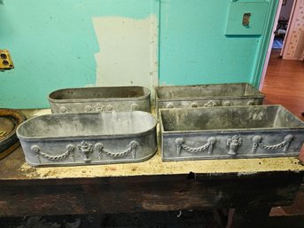 Cast Iron Planters Lot