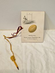 Thornton Academy Saco Maine 1898 Football Party Invitation