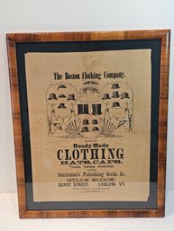 Boston Clothing Company  Ludlow Vermont Advertising Sign