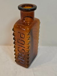 Antique Amber Poison Bottle  P.D. And Co 104