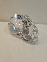 Val St Lambert Crystal Bunny