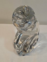 Val St Lambert Crystal Monkey