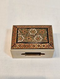 Vintage Inlay Wood Matchbox