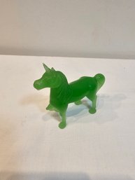 Green Glass Unicorn