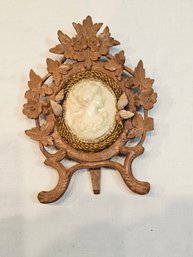 Wood And Cameo Stand Up Plaque