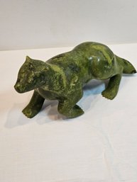 Inuit Stone Wolverine Carving