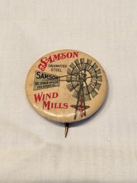 Advertising Button Sammons Windmills