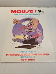 Mouse Got Rods And Monsters Show  Psychedelic Solution Gallery 1988 Poster